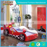 2014 Hot sale smart kids red racing car bed is design for children in MDF board and colorful painting