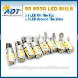 2015 New And Hot Products Non-polarity T10CB 5630 Auto Led Lamps, AC12V 10leds White Red Yellow Car Led Bulbs