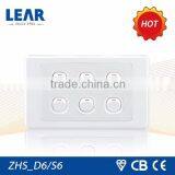 Top Quality Rainbow Series 6 Gang Switch Plate