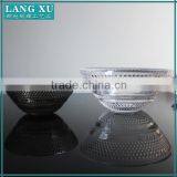 Black Spray Small Beaded Glass Soup Bowl