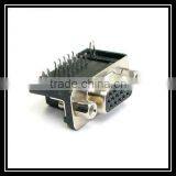 High Density D Subminiature Connector Right Angle Dip Solder