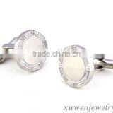 Fashion Women Engrave Round Shirt 316l Stainless Steel Coin Cufflinks
