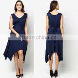 Chinese Clothing Manufactures, Lady Dress, Office Women Dress,blue Cotton Dress Designs thumbnail-1
