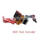 3D Printer Dual Nozzle MK8 Extruder Double Print Head