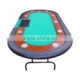 84" Professional Texas Holdem Poker Table W/ Cup Holders & Dealer Tray