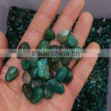 Wholesale Natural Crystal Gravel Green Agate Crushed Tumbled Stone for Home Decor