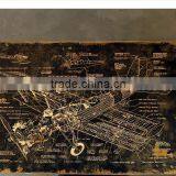 European American Country Style Colorful Vintage Wall Painting Decoration thumbnail-1