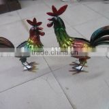 new! hand painting garden metal rooster decoration