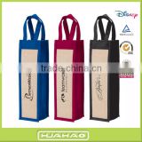 high-quality non woven material single bottle wine gift bag