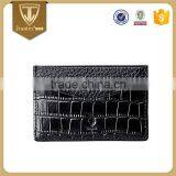 OEM ODM Men's Card Holder, Embossed Crocodile Leather Credit Card Holder