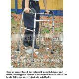 Aluminum Walker Automatic Height-adjustable Walker Old People Foldable Rollator Walker With Seat thumbnail-1