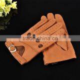 New Premium Men's Unlined Deerskin Leather Gloves. Hand Sewing Breathable Driving Gloves . thumbnail-1