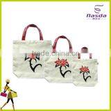 White Recycling Shopping Bag With Rose thumbnail-1