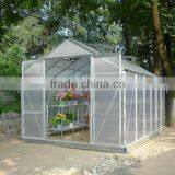High Cost Performance Hobby Aluminium 6mm Polycarbonate Garden Diy Aluminium Greenhouse HX66 Series thumbnail-1