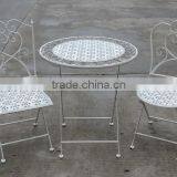Folding Cream Table and Chairs thumbnail-1