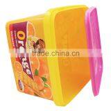 2.7L IML Biscuit Plastic Container With Lid,Square PP Biscuit Box,IML Food Container. thumbnail-3