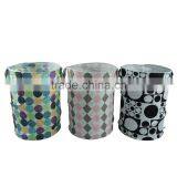 16.5*H25 Inch Polyester Laundry Basket, Bubble Pattern thumbnail-6