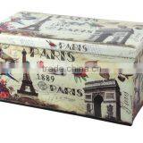 Faux Leather Folding Storage Ottoman Bench Foot Rest Stool Seat Footrest 80*40*40cm thumbnail-1