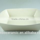 Ivory colored ceramic bakeware with lid , ceramic casserole dish serving tray