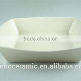 Ivory Colored Ceramic Bakeware With Lid , Ceramic Casserole Dish Serving Tray thumbnail-1