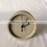 Mini round shape decorative Plain concrete table clock