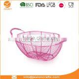 Oval Wire Baskets Garlic Fruit Storage Rustic Trugs Wood Handle Eggs Basket thumbnail-5