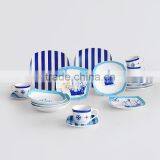 Wholesale 16pcs Ceramic Dinnerware Set, Square Shape With Beautiful Decal Printig thumbnail-1
