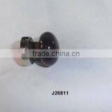 Black Opaque Glass Knob With Screw and Nut Available in All Colours thumbnail-1