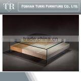 Modern Travertine With Movable Glass Surface Tea Table thumbnail-1