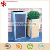 Outdoor Garden Plant Pot Tall Squre Stainless Steel Frame With GRP Panels thumbnail-1
