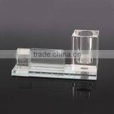 Clear Crystal Office Stationery Table Set With Clear Pen Holder thumbnail-1
