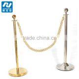 2 Pcs Velvet Rope Stanchion Gold Color Post Crowd Control Queue Line Barrier thumbnail-4