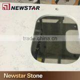 Eco Stone Countertops Volakas Quartz Countertop White With Sink Cutout thumbnail-1