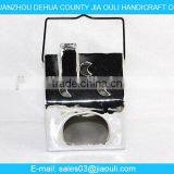 Ceramic Plating Silver House Shape Small Hurricane Lamp, Candle Lantern thumbnail-2