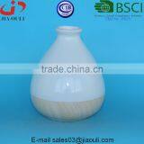 White Glazed With Wooden Bottom Chinese Ceramic Vase for Decoration thumbnail-2