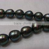 Best 5-6mm Peacock Green Rice Shape Freshwater Pearl Strand thumbnail-1