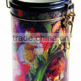 Round Coffee Tin With Clip Lid thumbnail-1