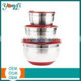 Home Goods Non-Slip Silicone Stainless Steel Fruit Bowl thumbnail-1