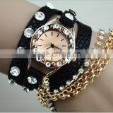 2014 High Quality Fashion Lady Leather Vintage Watche