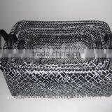 Set of 3 Bamboo Storage Baskets With Handles thumbnail-1