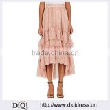 Wholesale Customized Beautiful Women Apparel Silk Midi Skirt(DQM033S)