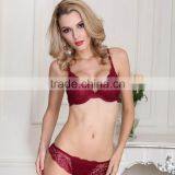 High Quality Sale Women Underwire Lace Bra and Panty Sets thumbnail-1
