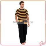Summer 100%cotton Stripe Jersey Sleepwear for Men thumbnail-5