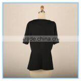 Houndstooth Patchwork Slim Waist Short Sleeve Latest Blouse Design 2016 For Women thumbnail-2