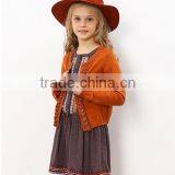Fall Boutique Girl Clothing Vintage Long Sleeve 100% Cotton Casual Girl Child Dress Custom High Quality thumbnail-5