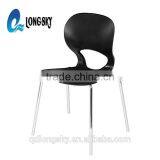 LS-4029 Popular Plastic Stackable Armless Chairs Best Price Top Supplier Wholesale Plastic Chairs With Steel Legs thumbnail-3