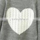 Big Girls' Color Block Heart Printed Stylish Branded Pullover Sweater thumbnail-4
