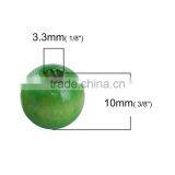 Cheap Wholesale Round Yellow-green Hinoki Wood Spacer Beads thumbnail-2