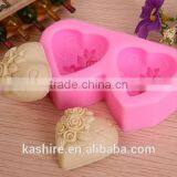 Silicone DIY 3D Double Rose Mold Cake Chocolate Decorating Baking Mould,diy Kitchen Silicone Cake Mould,soap Mold thumbnail-1