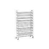 Space Saving Metal Pipe Clothes Rack / Cloth Drying Portable Clothing Rack With Shoe Sock